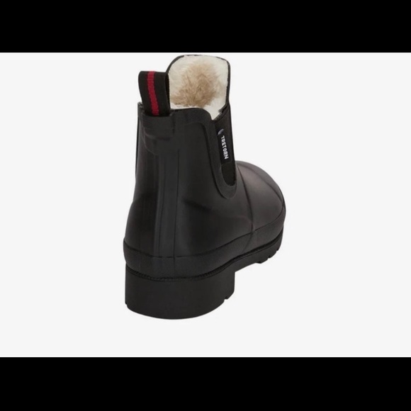 TRETON Ladies LINA Faux Fur Lined Chelsea Rain Booties size 10 - Picture 2 of 5